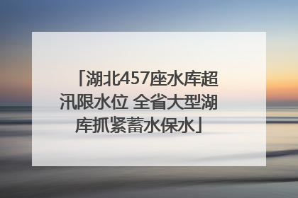 湖北457座水库超汛限水位 全省大型湖库抓紧蓄水保水