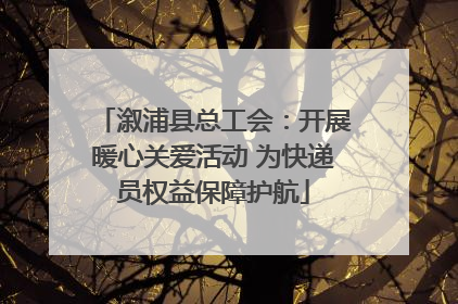 溆浦县总工会：开展暖心关爱活动 为快递员权益保障护航