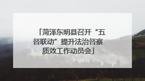 菏泽东明县召开“五督联动”提升法治督察质效工作动员会