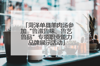 菏泽单县羊肉汤参加“鲁滋鲁味、鲁艺鲁品”专项职业能力品牌展示活动