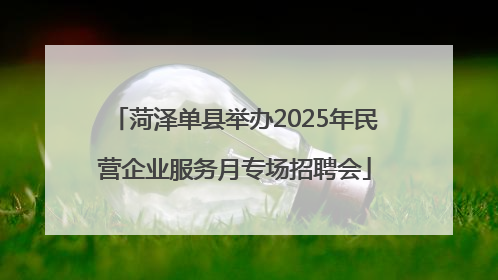 菏泽单县举办2025年民营企业服务月专场招聘会