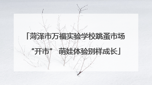 菏泽市万福实验学校跳蚤市场“开市” 萌娃体验别样成长