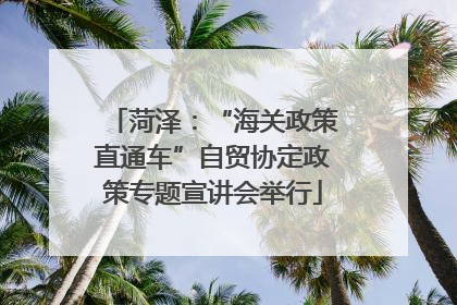菏泽：“海关政策直通车”自贸协定政策专题宣讲会举行