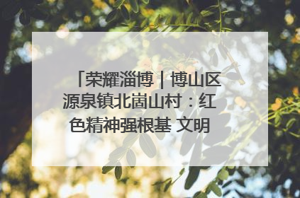 荣耀淄博｜博山区源泉镇北崮山村：红色精神强根基 文明新风润山乡