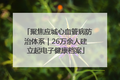 聚焦应城心血管病防治体系｜26万余人建立起电子健康档案