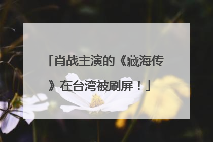 肖战主演的《藏海传》在台湾被刷屏！