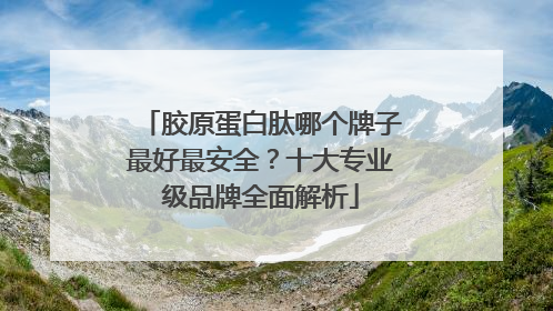 胶原蛋白肽哪个牌子最好最安全？十大专业级品牌全面解析