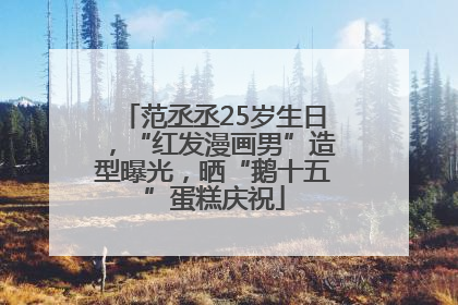 范丞丞25岁生日，“红发漫画男”造型曝光，晒“鹅十五”蛋糕庆祝