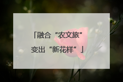 融合“农文旅” 变出“新花样”