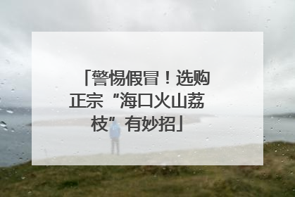 警惕假冒！选购正宗“海口火山荔枝”有妙招
