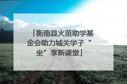衡南县火苗助学基金会助力城关学子“坐”享新课堂