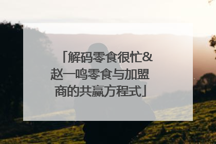 解码零食很忙&赵一鸣零食与加盟商的共赢方程式