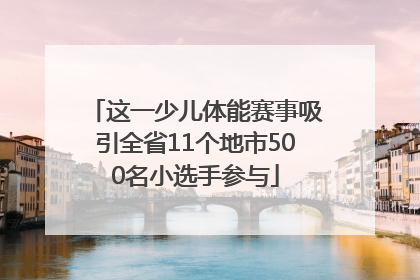 这一少儿体能赛事吸引全省11个地市500名小选手参与
