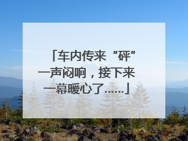 车内传来“砰”一声闷响，接下来一幕暖心了……