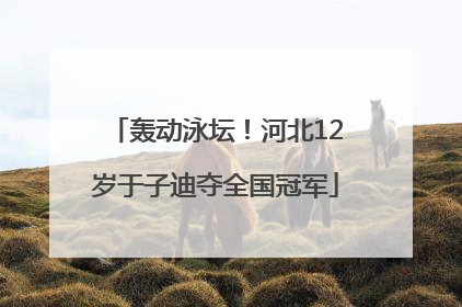 轰动泳坛！河北12岁于子迪夺全国冠军