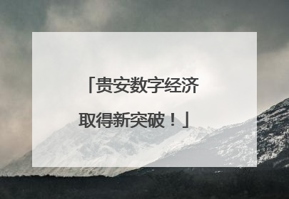贵安数字经济取得新突破！