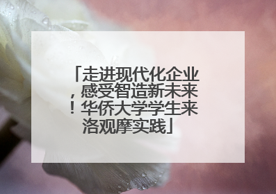 走进现代化企业，感受智造新未来！华侨大学学生来洛观摩实践