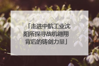 走进中航工业沈阳所探寻战机翱翔背后的铸剑力量