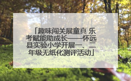 趣味闯关展童真 乐考赋能助成长——怀远县实验小学开展一、二年级无纸化测评活动