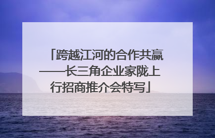 跨越江河的合作共赢——长三角企业家陇上行招商推介会特写