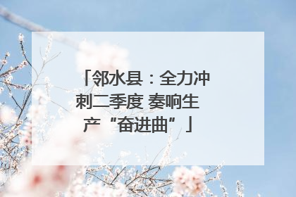 邻水县：全力冲刺二季度 奏响生产“奋进曲”