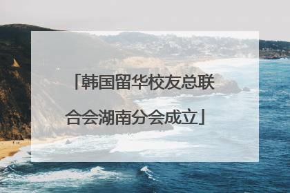 韩国留华校友总联合会湖南分会成立