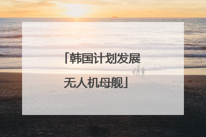 韩国计划发展无人机母舰