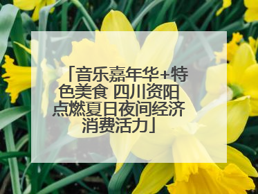 音乐嘉年华+特色美食 四川资阳点燃夏日夜间经济消费活力