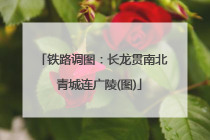 铁路调图：长龙贯南北 青城连广陵(图)