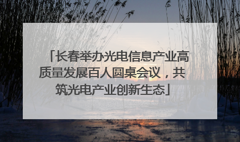 长春举办光电信息产业高质量发展百人圆桌会议，共筑光电产业创新生态