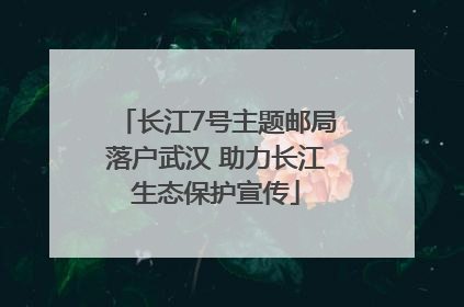 长江7号主题邮局落户武汉 助力长江生态保护宣传