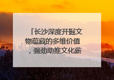 长沙深度开掘文物蕴藏的多维价值，强劲助推文化薪火的代代相传