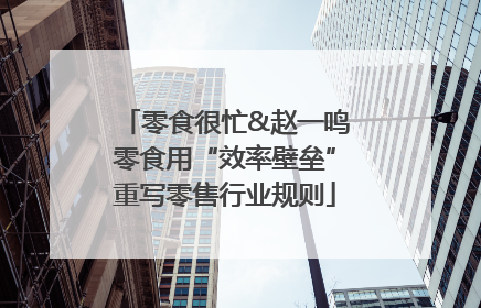 零食很忙&赵一鸣零食用“效率壁垒”重写零售行业规则