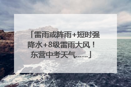雷雨或阵雨+短时强降水+8级雷雨大风！东营中考天气……