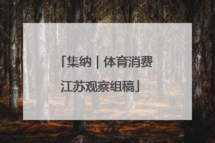 集纳｜体育消费江苏观察组稿