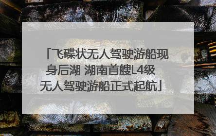 飞碟状无人驾驶游船现身后湖 湖南首艘L4级无人驾驶游船正式起航