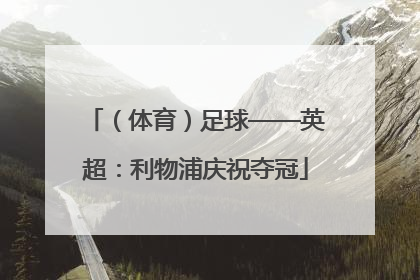（体育）足球——英超：利物浦庆祝夺冠
