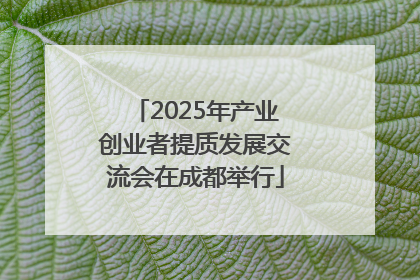 2025年产业创业者提质发展交流会在成都举行
