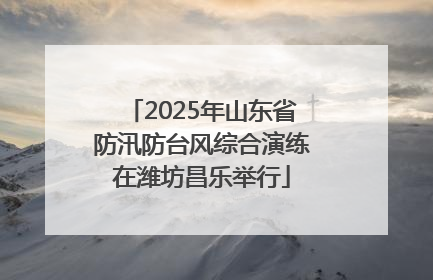 2025年山东省防汛防台风综合演练在潍坊昌乐举行