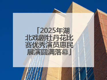 2025年湖北戏剧牡丹花比赛优秀演员惠民展演圆满落幕