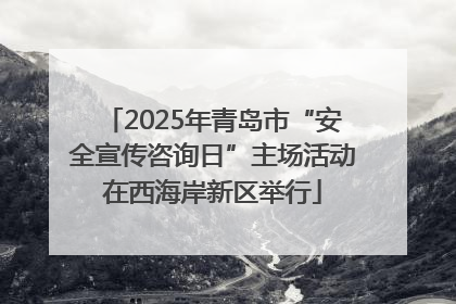 2025年青岛市“安全宣传咨询日”主场活动在西海岸新区举行