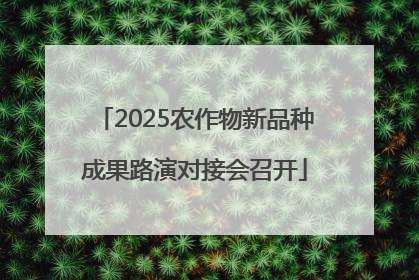 2025农作物新品种成果路演对接会召开