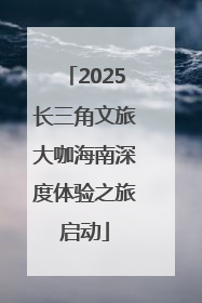 2025长三角文旅大咖海南深度体验之旅启动