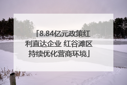 8.84亿元政策红利直达企业 红谷滩区持续优化营商环境